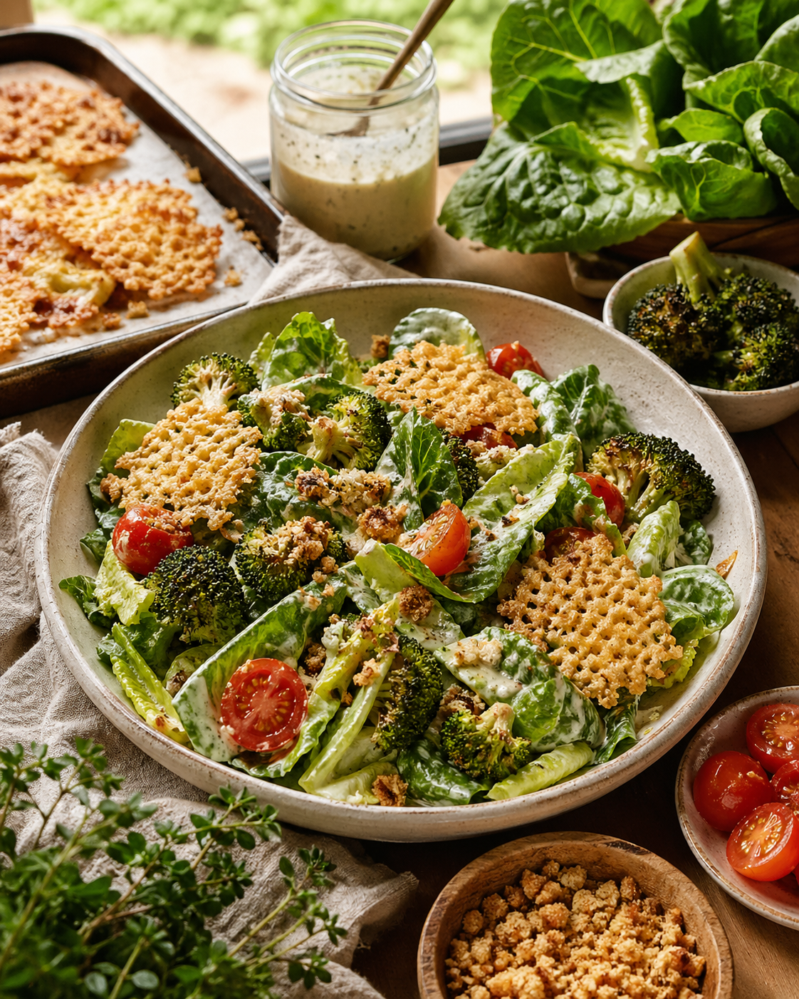 Spicy Caesar Crunch salad